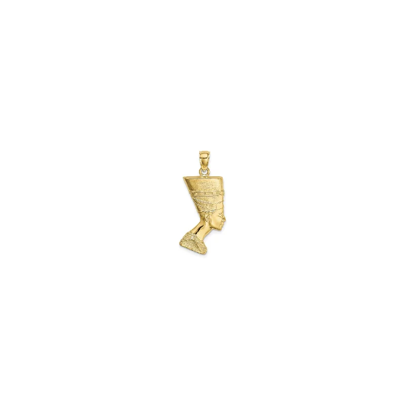 Gold - Plated Pendants with Enameled Floral BouquetsNefertiti Textured Profile Pendant (14K)