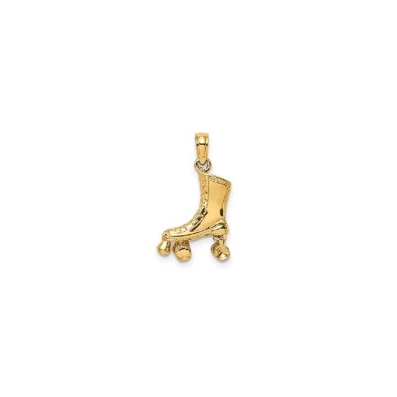 Bone - Carved Pendants with Tribal - Inspired SymbolsRoller Skate Pendant (14K)