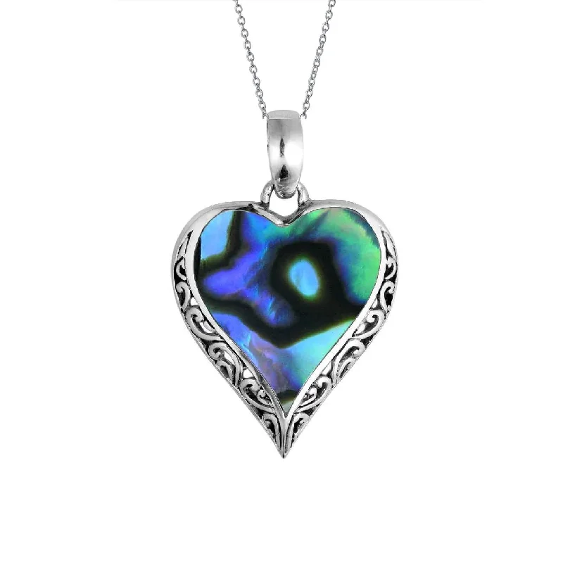 Heart - Shaped Pendant Necklaces with Ruby and Diamond EmbellishmentsHeart - Shaped Pendant Necklaces with Ruby and Diamond EmbellishmentsSamar Abalone Pendant