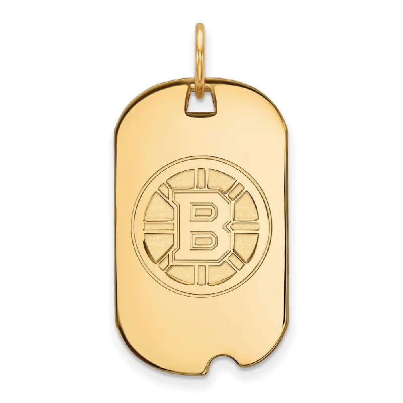 Ceramic Pendants with Hand - Painted Mandala DesignsSS 14k Yellow Gold Plated NHL Boston Bruins Dog Tag Pendant