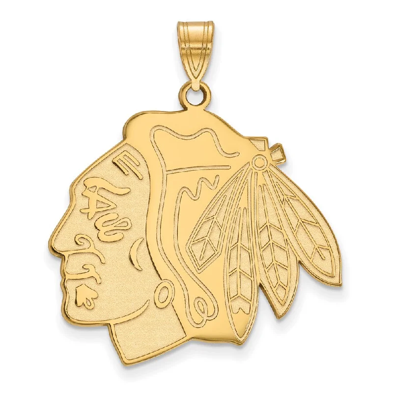 Jade - Carved Pendants in the Form of a Buddha StatueSS 14k Yellow Gold Plated NHL Chicago Blackhawks XL Pendant