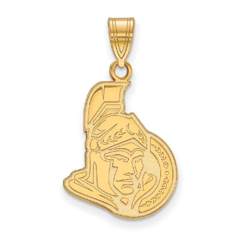 Gold - Plated Pendants with Enameled Floral BouquetsSS 14k Yellow Gold Plated NHL Ottawa Senators Large Pendant