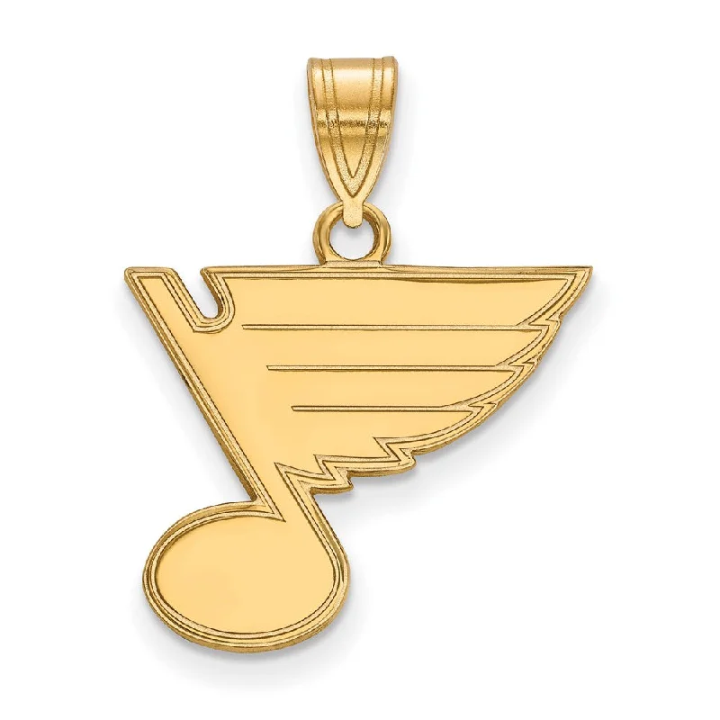 Obsidian Pendants with Shiny Mirror - Like SurfacesSS 14k Yellow Gold Plated NHL St. Louis Blues Medium Pendant