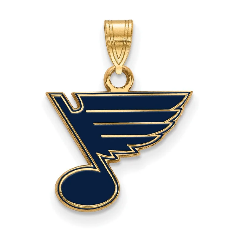 Hand - Carved Wooden Pendants with Folk - Art MotifsSS 14k Yellow Gold Plated NHL St. Louis Blues SM Enamel Pendant