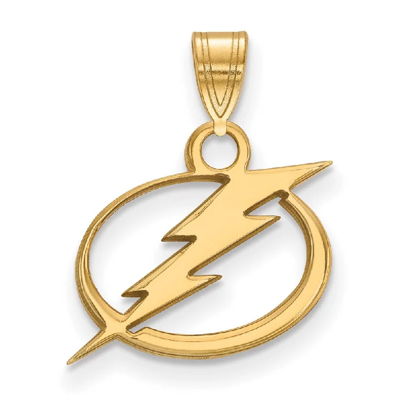 Rose - Quartz Pendants with Heart - Shaped CutoutsSS 14k Yellow Gold Plated NHL Tampa Bay Lightning Small Pendant