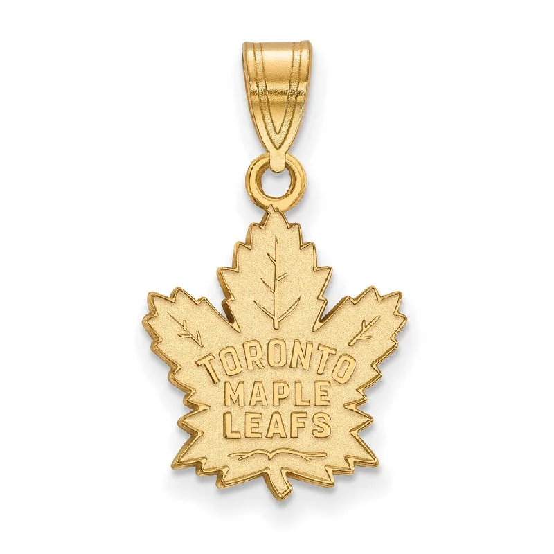 Lapis Lazuli Pendants with Gold - Leaf AccentsSS 14k Yellow Gold Plated NHL Toronto Maple Leafs Medium Pendant