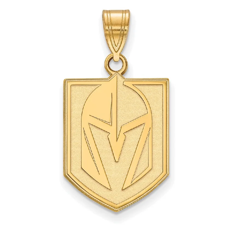 Rose - Quartz Pendants with Heart - Shaped CutoutsSS 14k Yellow Gold Plated NHL Vegas Golden Knights Large Pendant