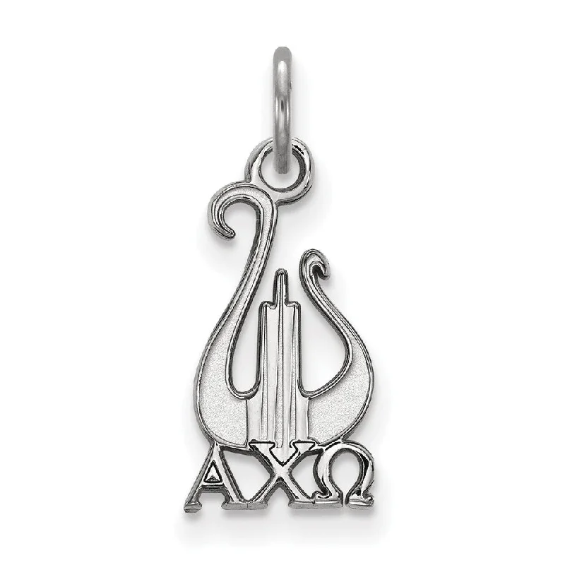 Coral - Trimmed Pendants with Seashell and Pearl AccentsSterling Silver Alpha Chi Omega Small Pendant