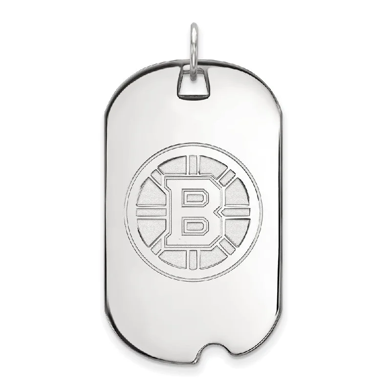 Ceramic Pendants with Hand - Painted Mandala DesignsSterling Silver NHL Boston Bruins Large Dog Tag Pendant