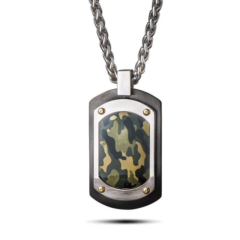 Sun - Pendant Necklaces with Radiant Yellow Citrine CentersSun - Pendant Necklaces with Radiant Yellow Citrine CentersTrooper Camouflage Pendant