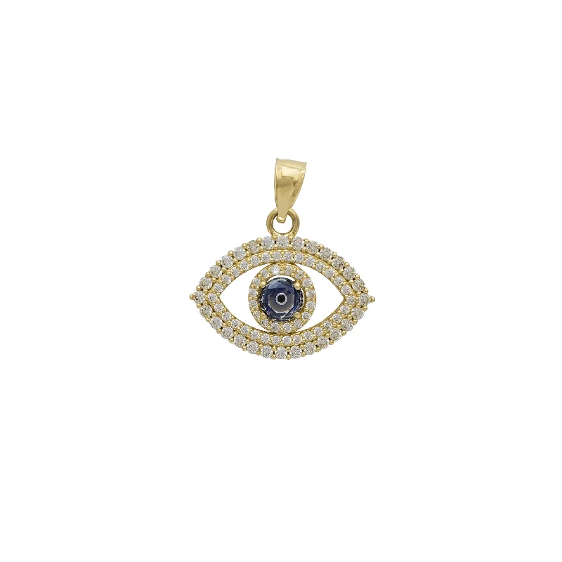 Stainless Steel Pendants with Laser - Etched Motivational QuotesZirconia Blue Evil Eye Pendant (14K)